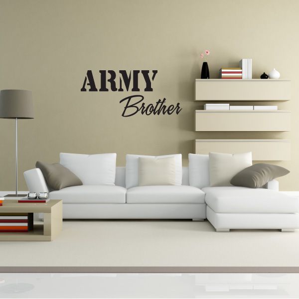Army brother wall decal with 'ARMY' and 'Brother' lettering