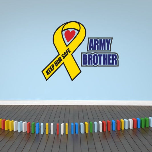 Image of Army Brother Ribbon Printed Die Cut Decal