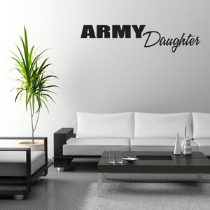 Army Daughter block decal with bold ARMY and script “Daughter” lettering
