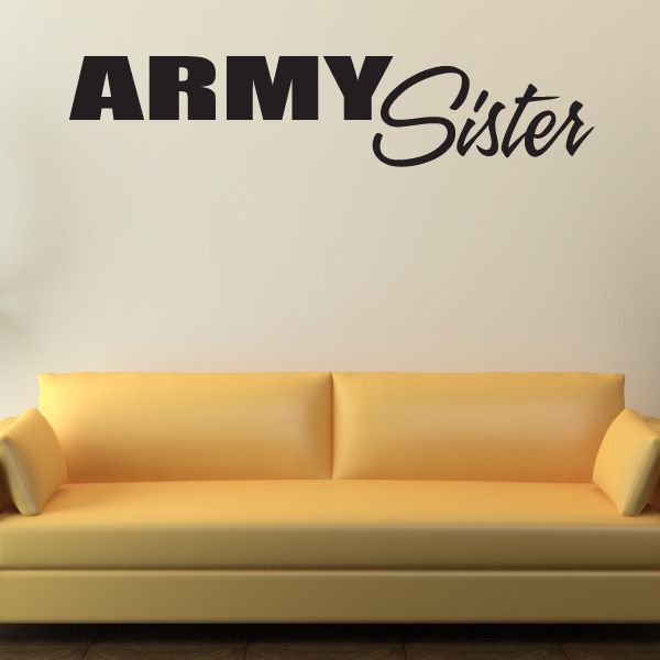 Image of Army Sister Block Decal