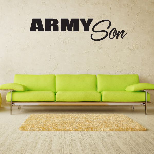 Army Son wall decal with bold ARMY lettering and Son script