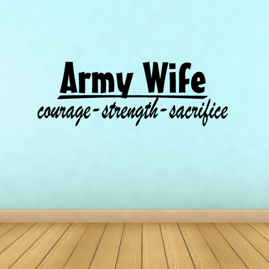 Image of Army Wife Wall Decal