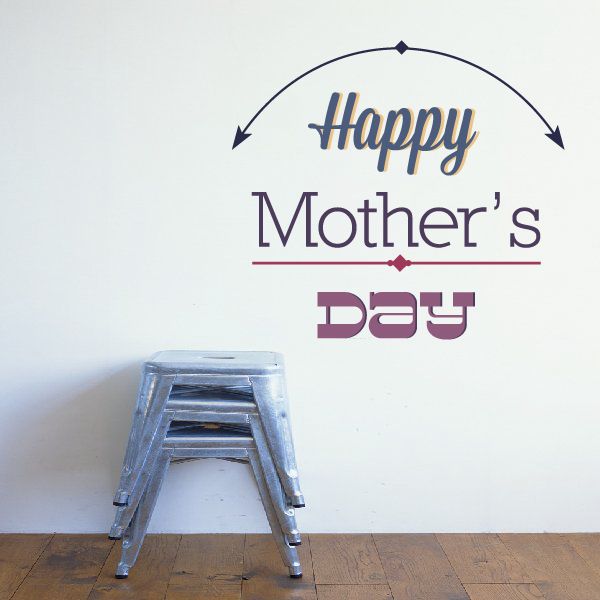 Image of Arrow Arc Happy Mothers Day Decal