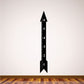 Arrow ruler decal with arrowhead ends and vertical measurement scale markings