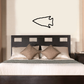 Left-pointing arrowhead simple decal, black outline