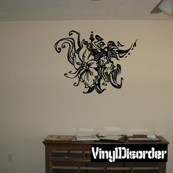 Image of Artistic Flower Decals