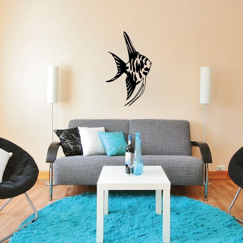 Image of Ascending Spotted Angel Fish Decal