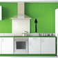 Asparagus wall decal, black silhouette on green wall
