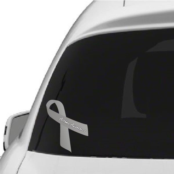 Image of Asthma Awareness Ribbon Vinyl Sticker