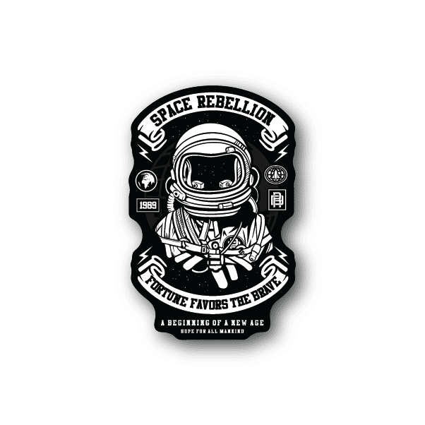 Image of Astronaut Space Rebellion Sticker