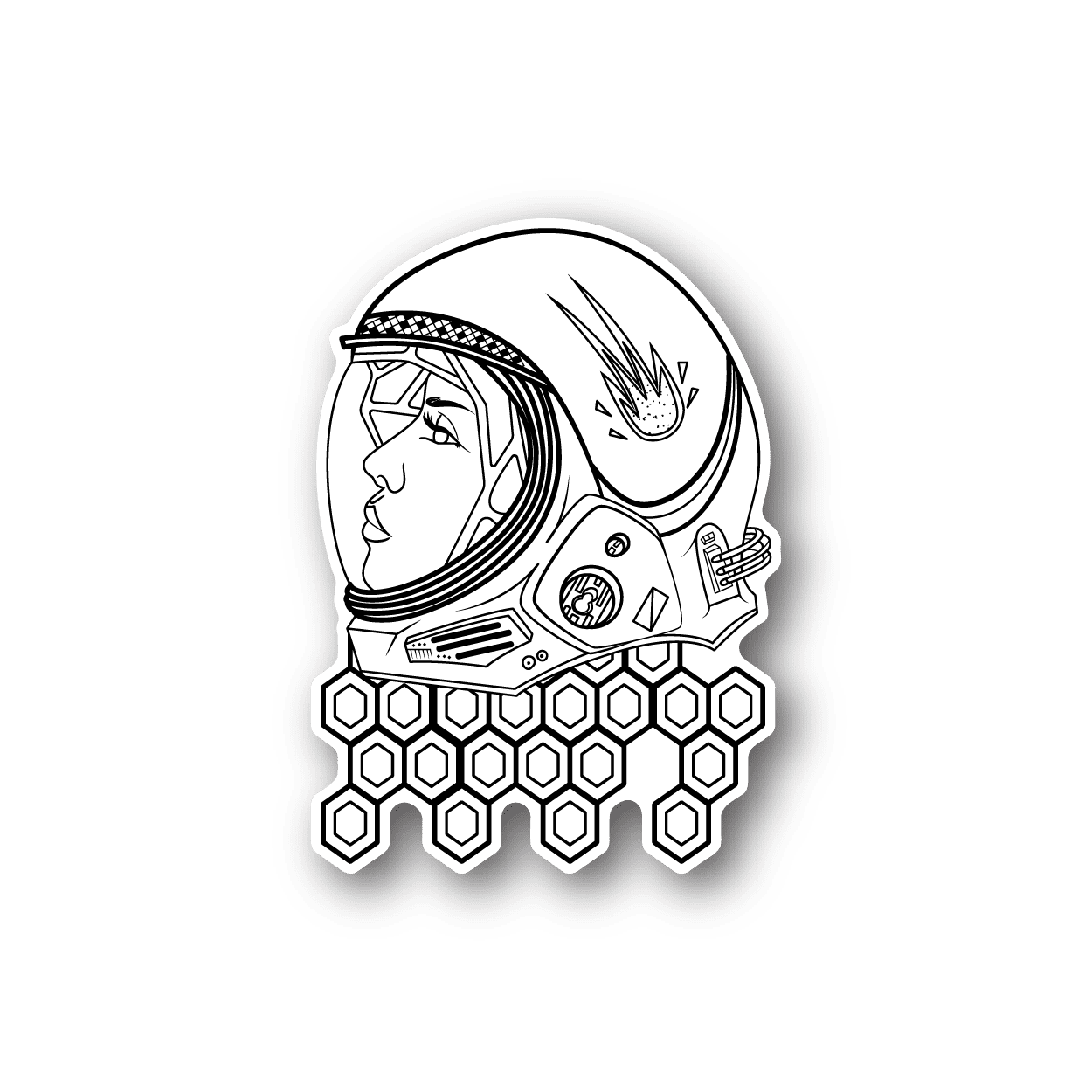 Image of Astronaut Woman Sticker