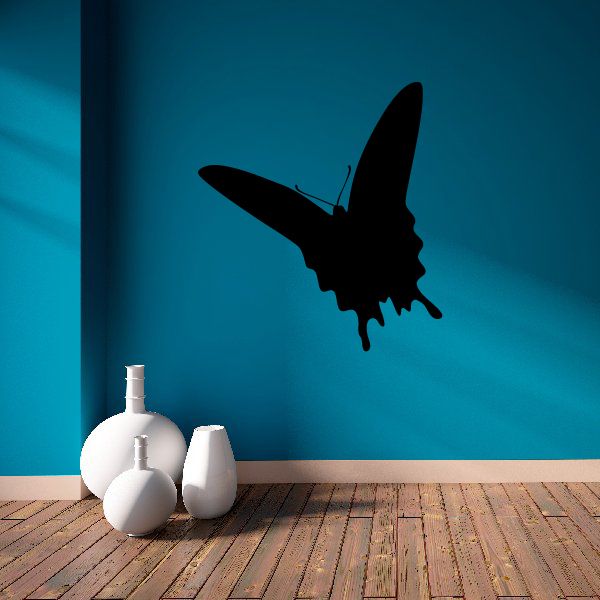 Image of Asymmetrical Wing Butterfly Silhoutte Decal