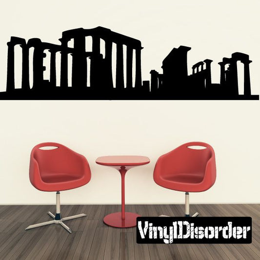 Image of Athens Greece Acropolis Skyline Vinyl Wall Decal