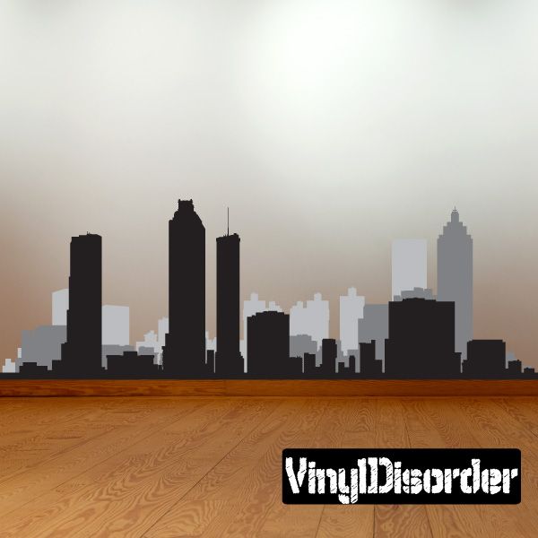 Image of Atlanta Georgia Skyline Printed Die cut Decal