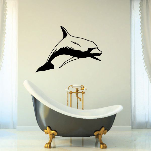 Image of Atlantic Dolphin Swimming Forward Decal