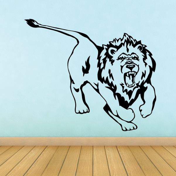 Image of Attacking Lion Pose Decal