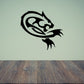 Attacking panther vinyl decal with black roaring head and clawed paw in swirl