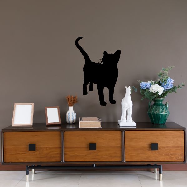 Image of Attention Side Cat Decal