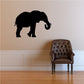 Elephant decal with black silhouette, left-facing profile
