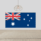 Australia flag sticker with blue background, Union Jack and white stars