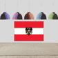 Austria flag sticker, red-white-red with black coat of arms
