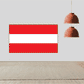 Austria flag sticker with red and white horizontal stripes