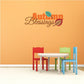 Autumn Blessings decal with orange text and a colorful autumn leaf icon