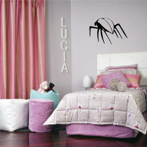 Facing beetle wall decal with simple black silhouette