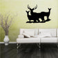 Axis deer group decal with black deer silhouettes standing together