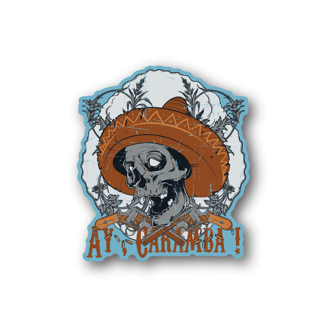 Image of Ay Caramba Skull Sticker