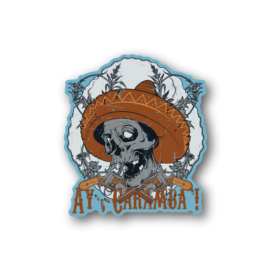 Image of Ay Caramba Skull Sticker