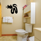 Aztec-style snake wall decal in black with decorative pattern silhouette