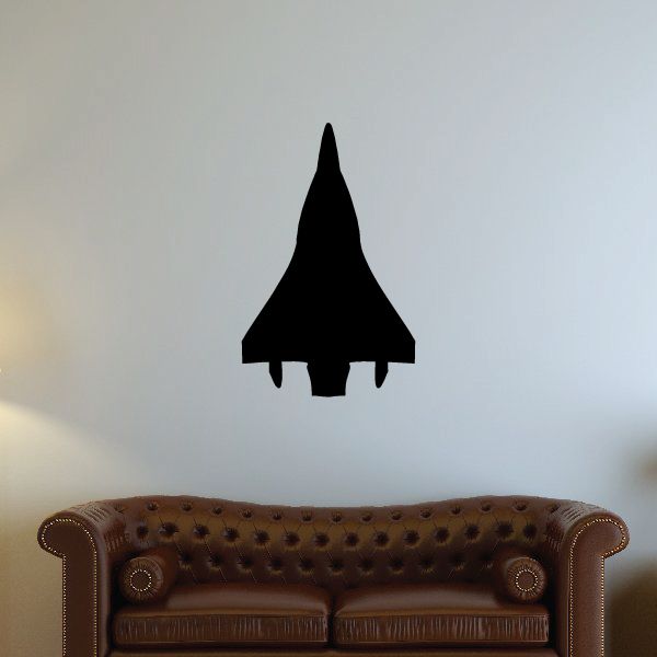 B-11 Mirage fighter jet silhouette decal, black