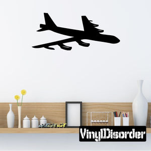 Black B-52 Stratofortress bomber aircraft silhouette decal