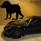 Black baboon silhouette decal