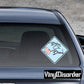 Car window baby boy on board sticker, diamond with baby icon and text