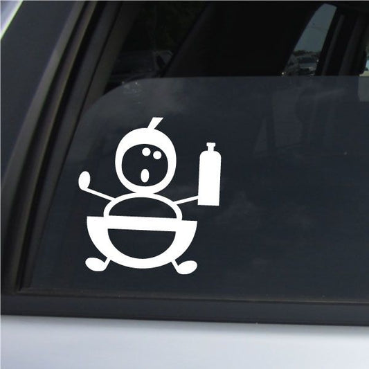 Image of Baby with Bottle Decal