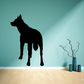 Back-turned wolf decal silhouette, black