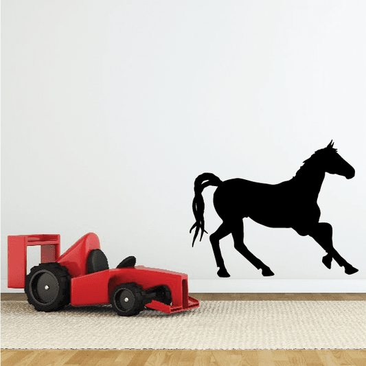 Image of Backing Up Horse Silhouette Decal