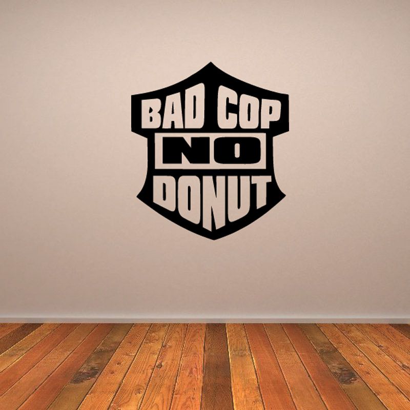 Image of Bad Cop No Donut Badge Decal