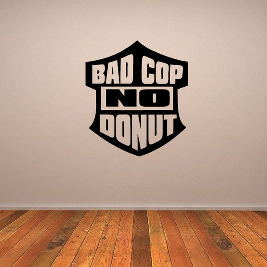 Image of Bad Cop No Donut Badge Decal