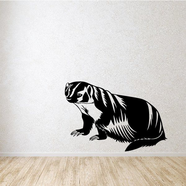 Image of Badger Sitting Decal