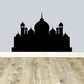 Black mosque silhouette decal with domes and minarets