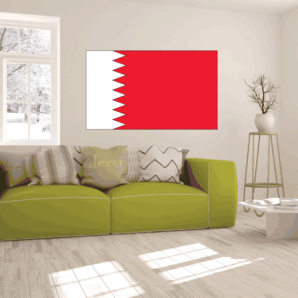 Image of Bahrain Flag Sticker 01