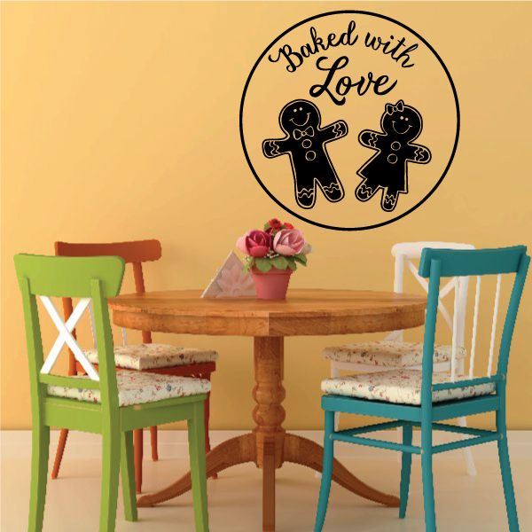 Image of Baked With Love Gingerbread Decal