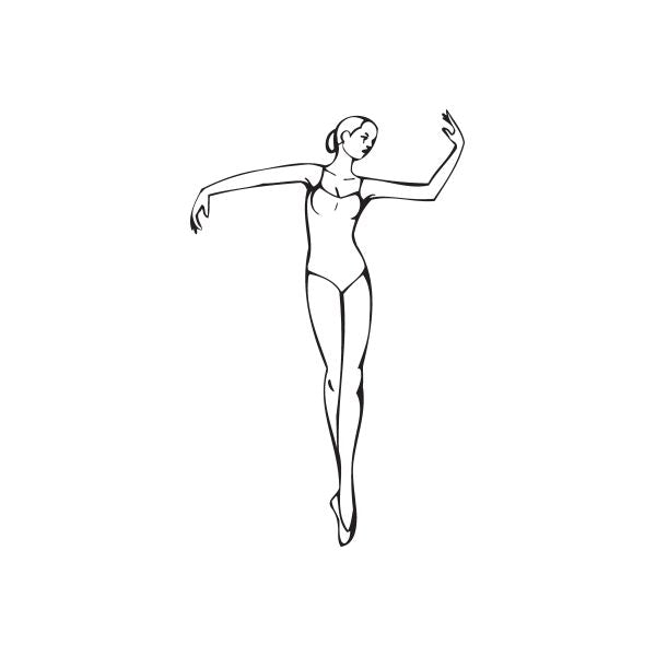 Image of Ballet Ballerina Dance Wall Decal - Vinyl Decal - Car Decal - DC 107