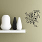 Cartoon bee wall decal in black line art with wings and a banged-up look