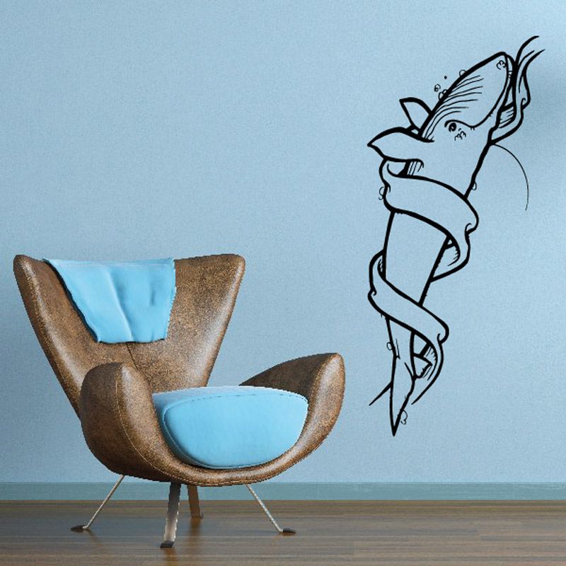 Image of Banner Wrapped Whale Decal