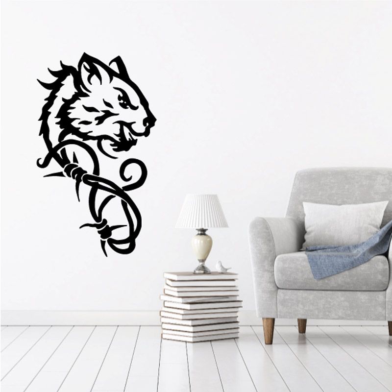 Image of Barbed Wire Cat Decal