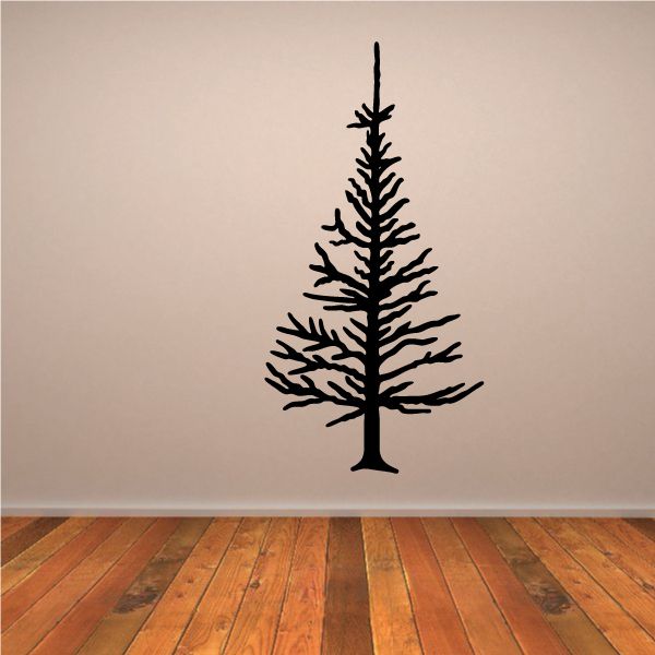 Image of Bare Christmas Pine Tree Decal